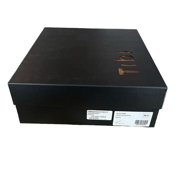 TIBI Leather Black Ankle Boots / Booties Kitten Heels | Size 38.5 - Picture 9 of 10